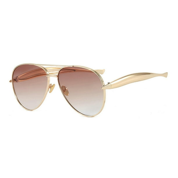 Gafas de sol Laureles Moda Sobredimensionadas Piloto para Mujer Oro (C4)