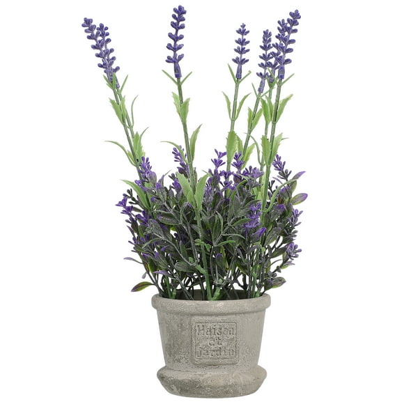 unbranded Purple Faux Lavender Flower Plants in Pots for Home Decoration with Easy Maintenance