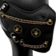 thumbnail image 4 of Máscara de cuero gótica Retro Steampunk para hombres y mujeres, máscara de engranajes para Cosplay de Halloween, máscara de media cara hecha en el interior, 4 of 5