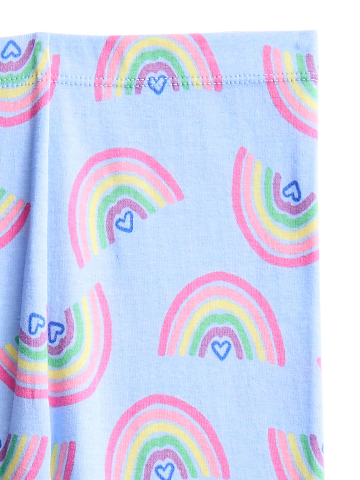 Wonder Nation Girls Short Sleeve Top, Pants and Shorts Pajama Sleep Set, 3-Piece, Sizes 4-10