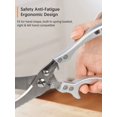thumbnail image 4 of Heavy Duty Kitchen Scissors Stainless Steel Chicken Bone Shears with Leather Case Large Kitchen Shears Kitchen Accessories Tools for Cutting Chicken Meat Vegetable Bone, 4 of 10