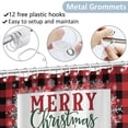 thumbnail image 5 of Rideau de Douche Camion de Noël Arbre, Carreaux Buffalo Rouges, Flocon de Neige, Ensemble de Rideaux de Salle de Bain, Noël Nouvel An, Style Ferme, Tissu Polyester pour Salle de Bain, Déco de Baignoire avec 12 Crochets, 72x72 Pouces, 5 of 5