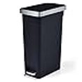 thumbnail image 2 of IXII 10.5 Gallon Trash Can, Plastic Slim Step On Kitchen Trash Can, Black, 2 of 4