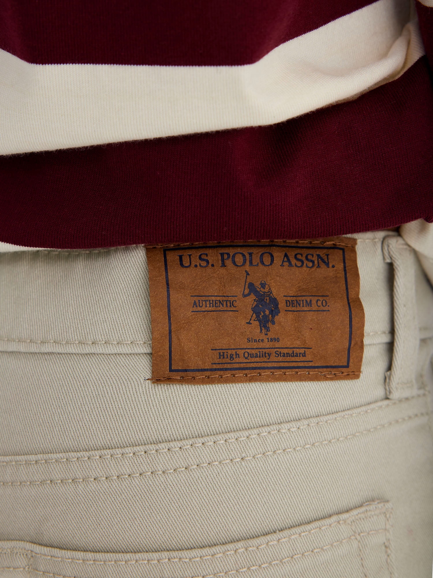 U.S. Polo Assn. Boys Stretch Twill 5-Pocket Straight Fit Pant, Sizes 4-18