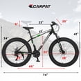 thumbnail image 5 of Ambifirner 26 Inch Adult Fat Tire Mountain Bike,Dual Disc Brake 7 Speed Bicycle,Front Suspension,High Carbon Steel Frame Mountain Trail Bike for Urban Commuter City Ride, 5 of 8
