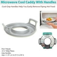 thumbnail image 5 of Microondas Cool Caddy con asas que llevan bandeja de confort para platos de tazones de comida caliente Handy Gourmet JB8479GRA, 5 of 5