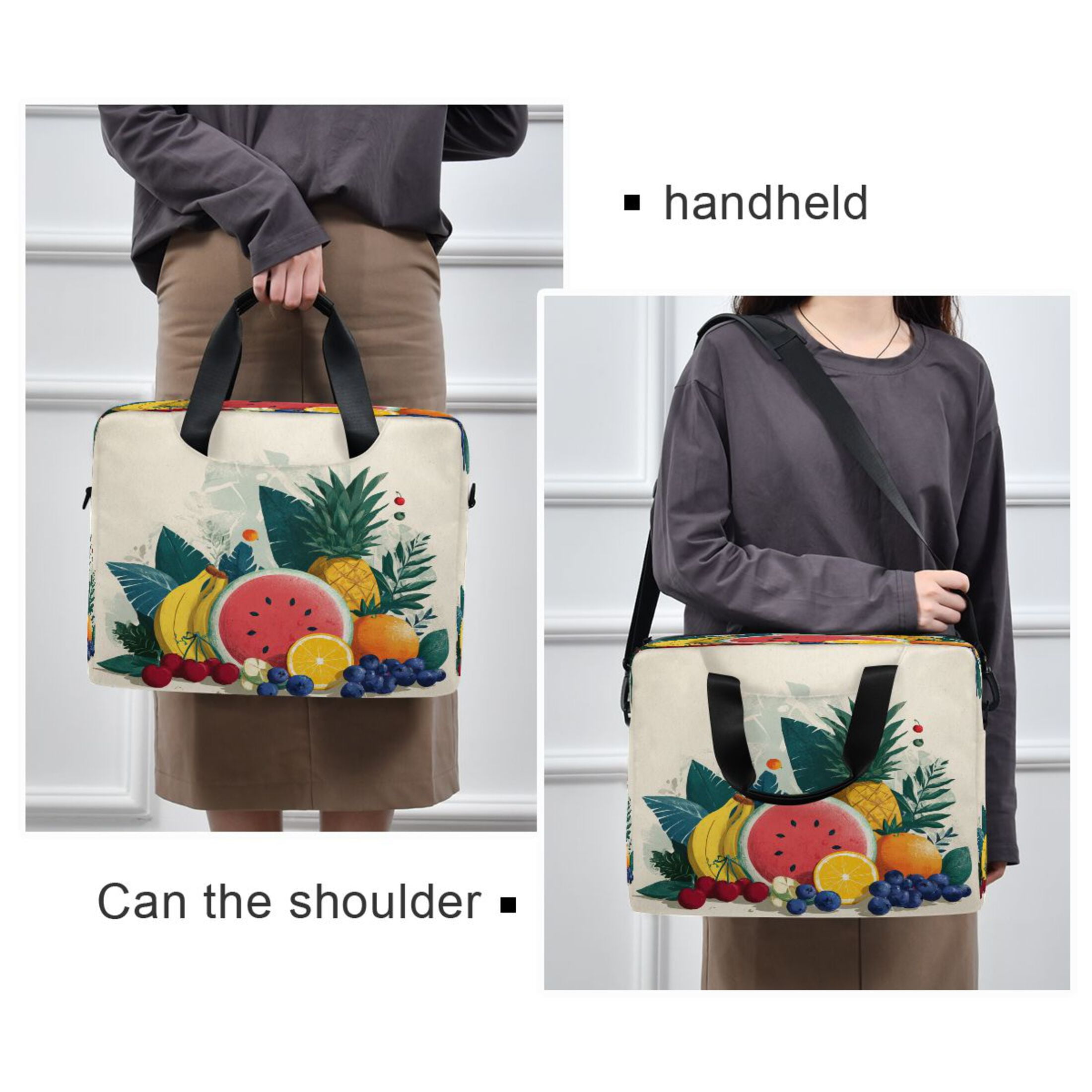 Laptop Bag Laptop Briefcase 15.7 x 3 x 11.8 Inches Laptop Bag Briefcases Laptop Storage Travel Laptop Bag Work Laptop Bag Vibrant Fruit