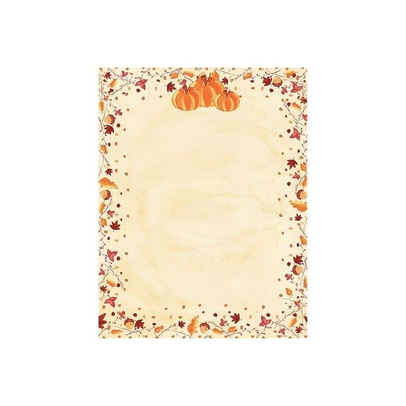 Great Papers! Painted Pumpkin Letterhead 8.5" x 11" 80 Count (2015086)
