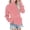 Pink, variant on Ruyang Girls Turtleneck Sweatshirt Fall Winter Oversized Fleece Pullover Tops Y2K Plain Long Sleeve Warm Trendy Shirts