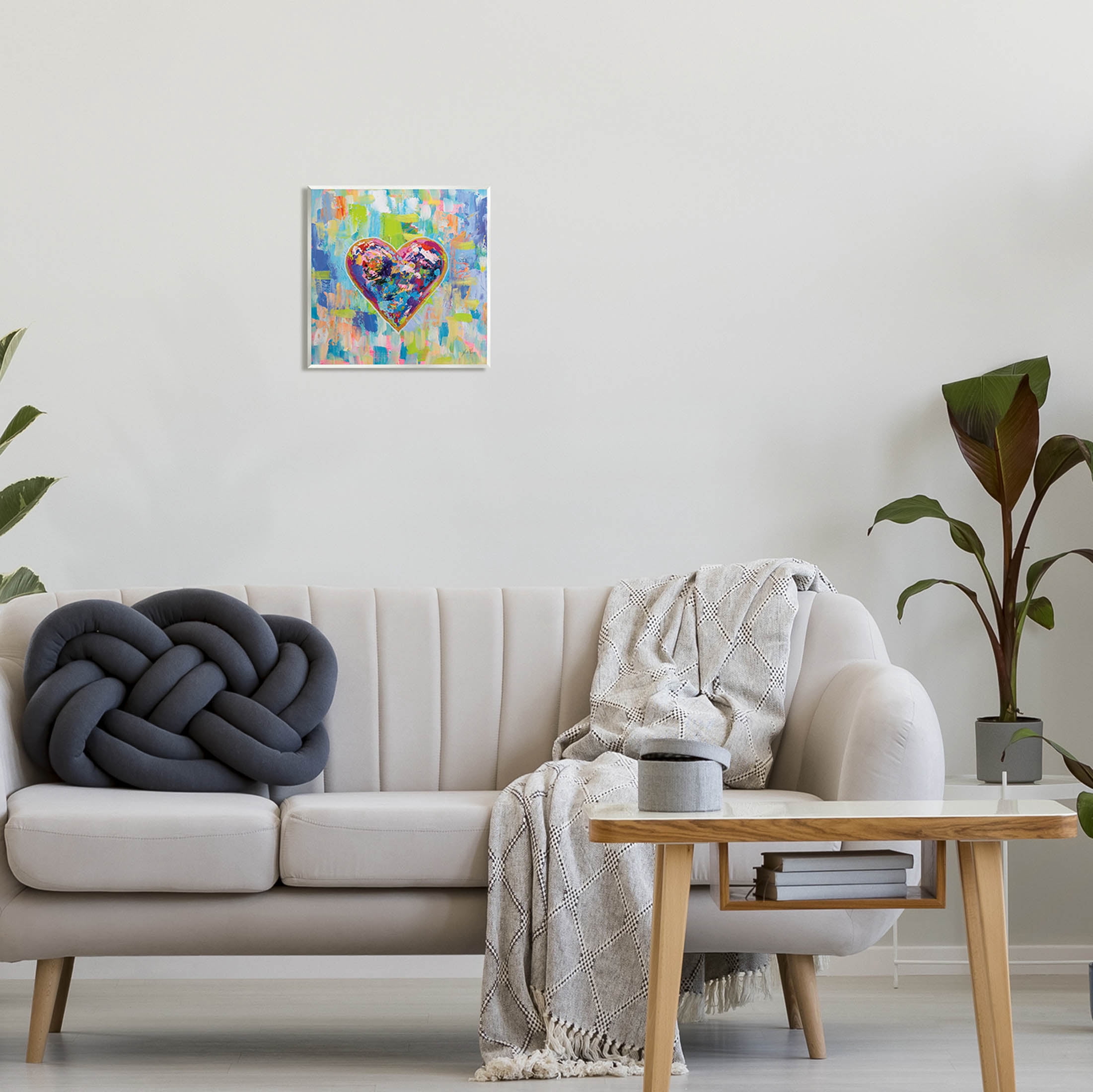 Stupell Industries Contemporary Urban Style Heart Shape Painting Unframed Art Print Wall Art, Design by Jeanette Vertentes