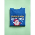 thumbnail image 3 of Why Christmas Missed Us Sweatshirt Men - Men Sweatshirt, Royal Blue, Large, 3 of 4
