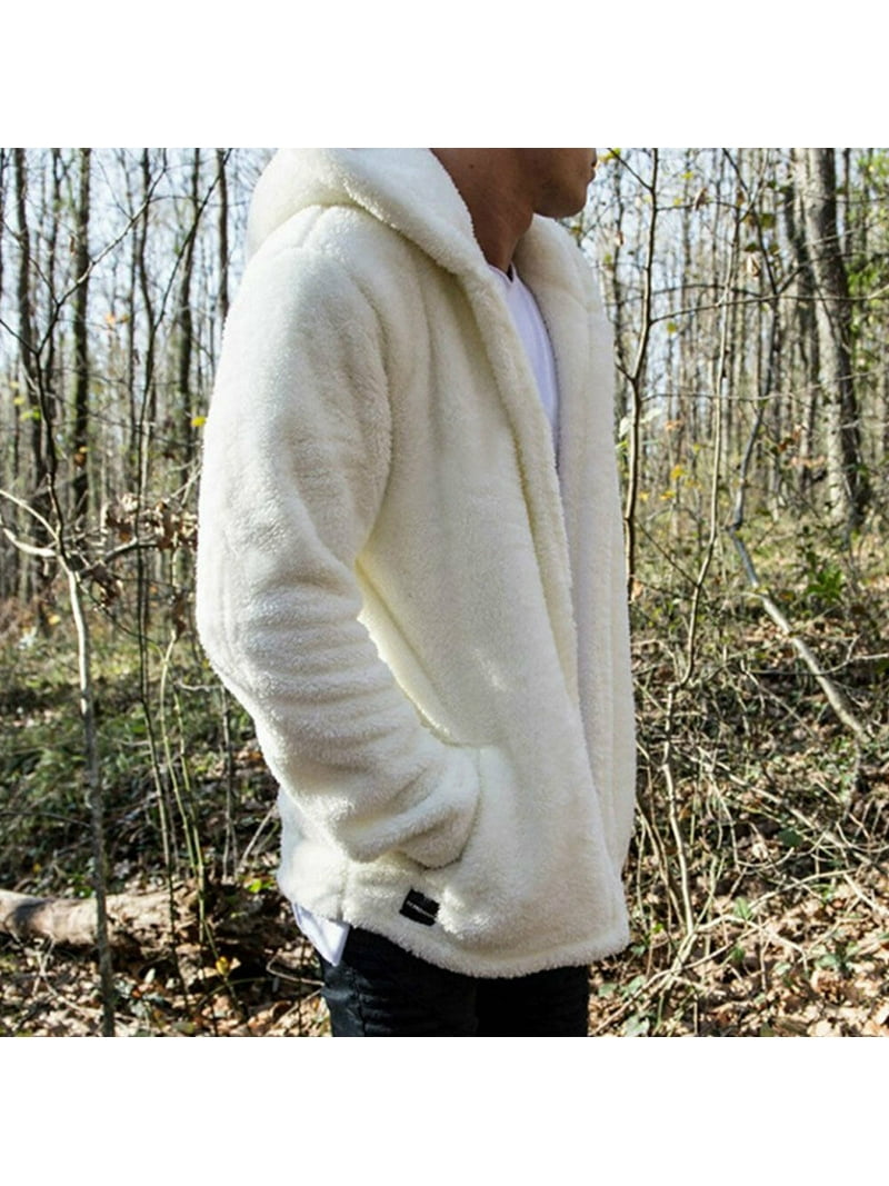 Calsunbaby Mens Teddy Bear Oversized Coat Cardigan Faux Fur Jacket