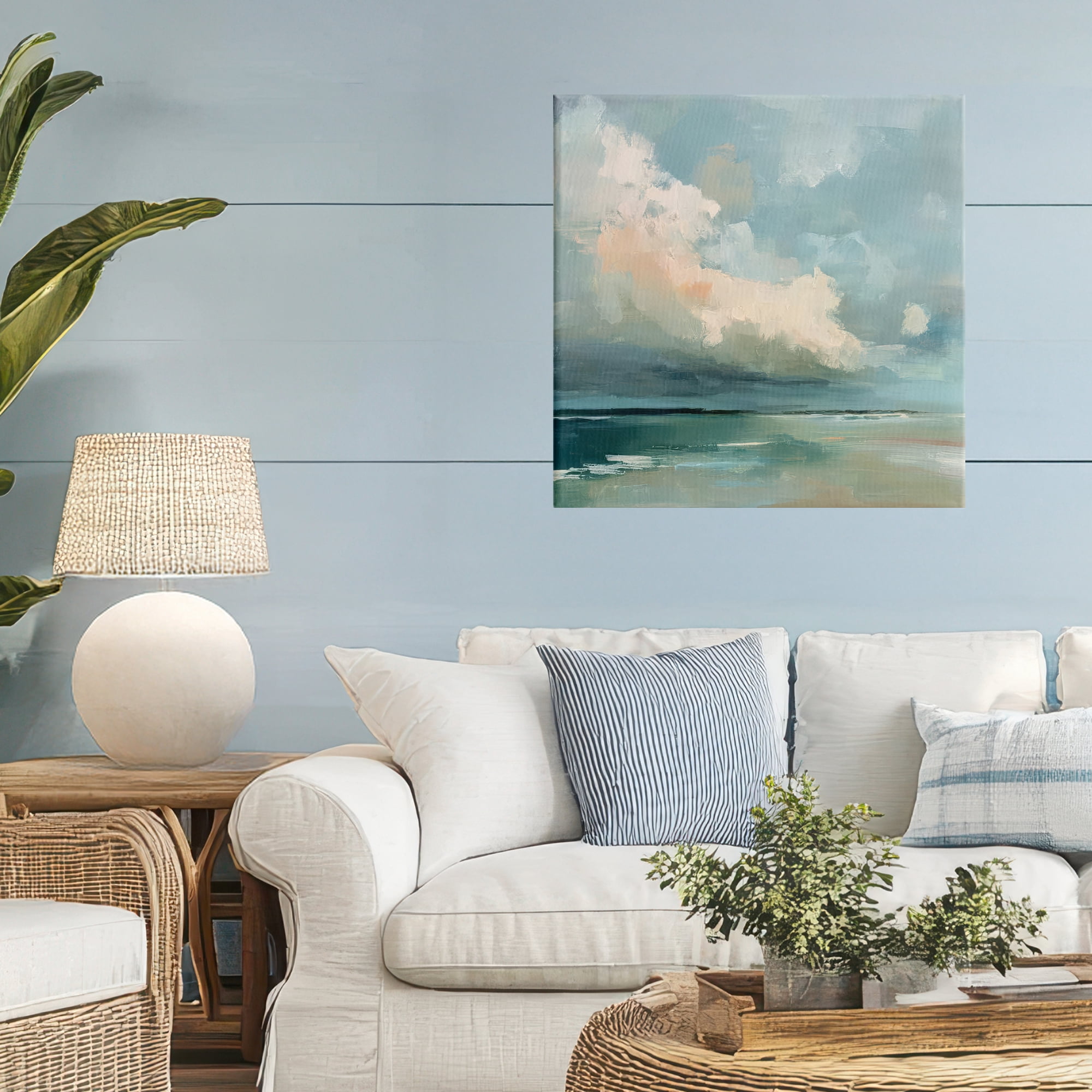 Stupell Industries Stormy Beach with Overhead Clouds Canvas Wall Art, design by Kim Curinga
