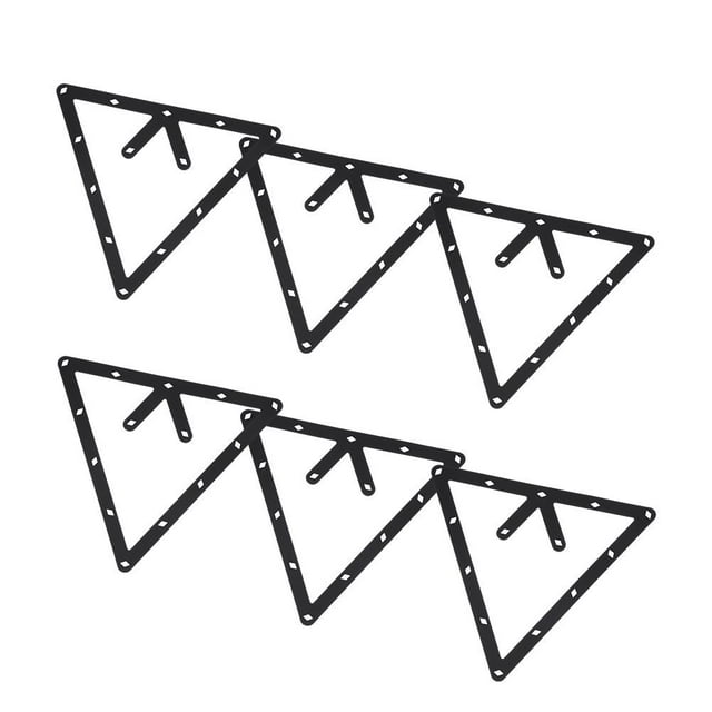 Fyydes Rack de Table de Billard, 6pcs/set Rack de Billard Triangle Noir Porte-Balle Positionnement Billard Table Billard Cue Accessoire, Rack de Billard