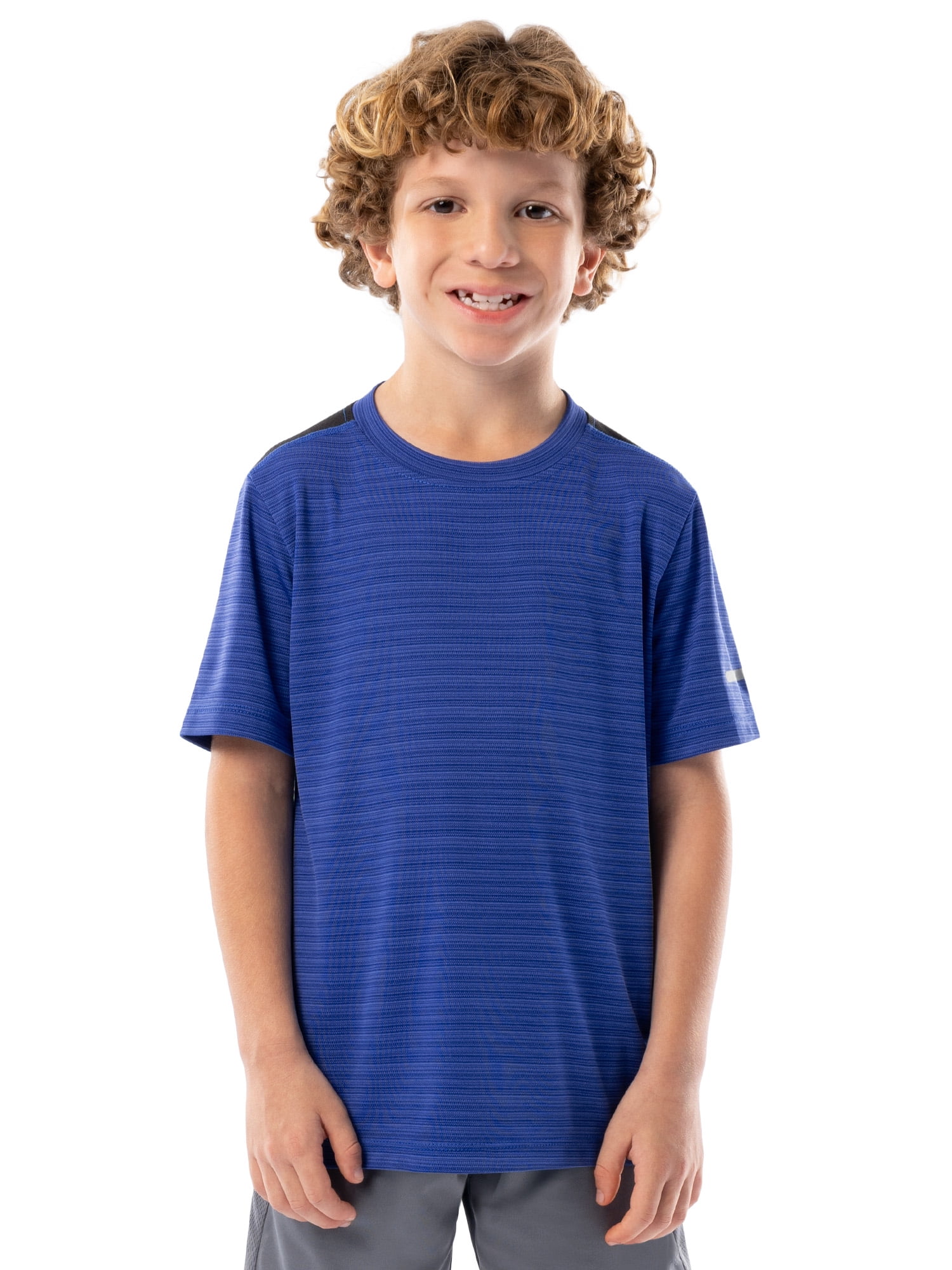 Athletic Works Boy’s Short Sleeve Athletic T-Shirt, 2-Pack, Sizes 4-18 & Husky