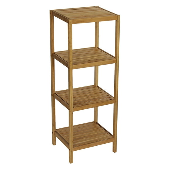 Gallerie Decor Bamboo Natural Spa 4 Shelf Tower