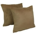 thumbnail image 3 of Blazing Needles Solid Faux Suede Square Throw Pillows (Set of 2), 18", Tan, 3 of 3