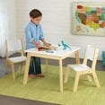 thumbnail image 3 of KidKraft Children's Modern Table and Chair Set, White & Natural, 3 of 8