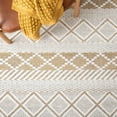 thumbnail image 6 of SAFAVIEH Natura Aaron Geometric Wool Runner Rug, Ivory/Yellow, 2'3" x 8', 6 of 8