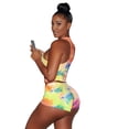 thumbnail image 2 of Akmipoem Two Piece Workout Sets Women Tie Dye Outfits Gym Yoga Shorts Crop Tank Sets, 2 of 5