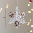 thumbnail image 3 of Transparent Acrylic Snowflake Deer Sequins Christmas Tree Pendant Xmas Hanging Ornaments Home Decor Children DIY New Year Gifts, 3 of 5