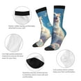 thumbnail image 3 of Cauagu Clear Sky Blue Cat Print Crew Socks for Women and Men,Adult Athletic Running Socks 1-Pair Sports Socks Work Gear Socks with Moisture Wicking, 3 of 6