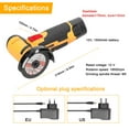 thumbnail image 3 of Mistaha Handheld Mini Angle Grinder with Brush Motor and Two Cutting Blades - Multi-functional Dust-Proof Electric Grinding Tool Kit for Home Use - 12V 19500rpm Compact Cutting and Polishing Machine, 3 of 6