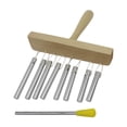 thumbnail image 1 of Campanas de viento portátiles de ocho tonos Instrumento Orff Ayudas didácticas Campana de viento de escritorio Plata, 1 of 9