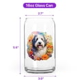 thumbnail image 5 of Welcome Spring Summer Old English Sheepdog Portrait Flower Blue Sky 16oz Glass Cup Mug Dog Lover Glass Can - 12001, 5 of 5