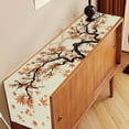 thumbnail image 3 of Fall Leaf Table Runner, Rustic Harvest Autumn Orange Watercolor Maple Leaf Thanksgiving Farmhouse Retro Coffee Table Center Decor for Family Kitchen Outdoor Party Holiday Table Decorations, 13"x108", 3 of 6