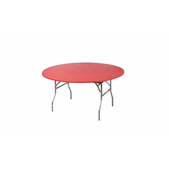 Kwik-Covers 10 Pack Round Plastic Table Cover - 72" Round, Red