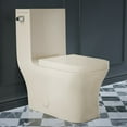 thumbnail image 5 of Concorde One Piece Square Left Side Flush Handle Toilet 1.28 gpf in Bisque, 5 of 13
