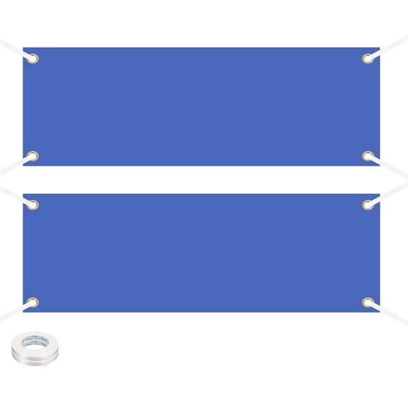 Uxcell Vinyl Blank Banners Signs to Decorate 2'x6' Sublimation Blue Banner, 2 Pcs