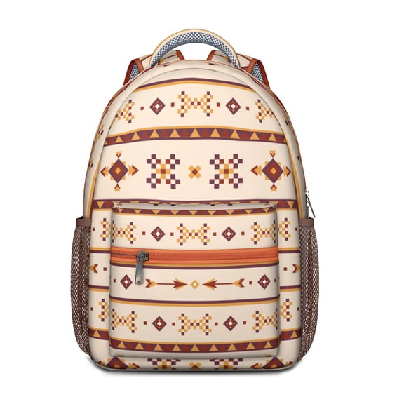 Ethnic Retro Style Backpack - Waterproof & Ergonomic with Padded Straps for Comfort