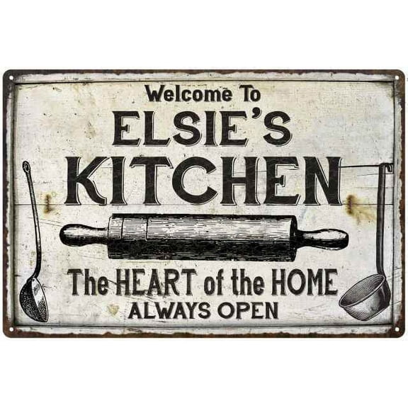 ELSIE'S Kitchen Farmhouse Sign Gift 8x12 Metal 208120033201