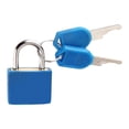 thumbnail image 2 of CHENjy Multi Purpose Metal Gym Locker Padlock, Colorful Plastic Covered Small Keyed Lock with Spare Keys, Scratch Resistant Cabinet Drawer Lock for Travel Luggage Backpack, Blue, 2 of 6