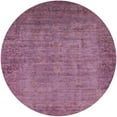 thumbnail image 1 of Ahgly Company Indoor Round Mid-Century Modern Raspberry Purple Oriental Area Rugs, 3' Round, 1 of 6