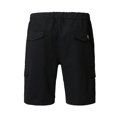 thumbnail image 4 of Mens Shorts Casual Solid Color Pocket High Waist Drawstring Knee Length Shorts Pants with Multi Pockets, 4 of 5