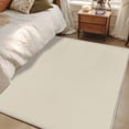 thumbnail image 5 of Ivory White Large Area Rugs for Bedroom Living Room, Soft Non Slip Carpet Bedside Rug, Modern Pure Ivory White Rectangular Floor Cover Kitchen Accent Rug 4'x6' for Dining Room/Office, 5 of 9