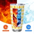 thumbnail image 5 of Fotbe yellow argyle Pattern 20 oz Tumbler Stainless Steel Vacuum Insulated Coffee Ice Cup Double Wall Travel Flask Leak-proof Coffee Cup-Without Straw, 5 of 8