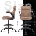 thumbnail image 2 of Silla de Dibujo Misolant de Cuero con Altura Ajustable y Apoyabrazos Abatibles, 2 of 6