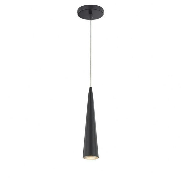 20444-037 Eurofase Lighting Sliver - 1 Light Small Pendant - 2.75 Inches Wide by 12 Inches High-Black Finish