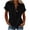 Black, variant on Womens Cotton Linen Tops Shorts Sleeve Button down Shirts Casual Loose Blouses Tunics Fashion Clothes