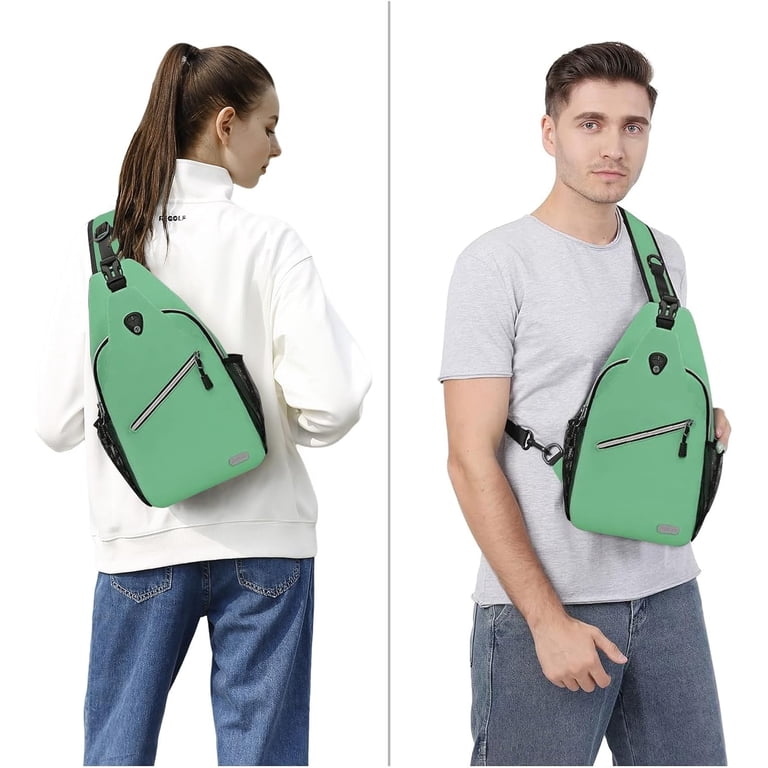Polyester Sling Backpack, Multipurpose Crossbody Daypack for Hiking Travel Mosiso Polyester Sling Backpack Travel Hiking Daypack  main image 4