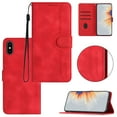 thumbnail image 1 of Wallet Case for iPhone X / XS, Smile Design Premium Leather Credit Card Holder Wallet RFID Blocking Case with Wrist Strap Stand Magnetic Flip Cover For iPhone X / XS, Red, 1 of 10