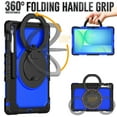 thumbnail image 3 of for Samsung Galaxy Tab S10 FE Plus Case 13.1 inch, 360 Rotating Shockproof Cover with Stand, Handle, Shoulder Strap (SM-X620/X6266), Dark Blue Panel, 3 of 7