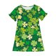 thumbnail image 4 of Niñas Vestido de Día de San Patricio 3-12 Años Niños Niños Verano Casual Cuello Redondo Manga Corta, 4 of 9