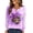 Light Purple #036, variant on Mardi Gras Shirts Womens Sparkly Carnival Long Sleeve Tops Glitter Crew Neck Gold T Shirts Dark Purple M