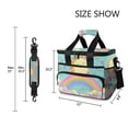 thumbnail image 3 of FORMRS Insulated Cooler Bag 24 Cans Capacity Soft Leakproof Lunch Box with Side Pockets, Retro Blue Rainbow, 3 of 7