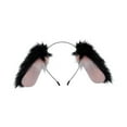 thumbnail image 3 of Diadema con orejas de perro Yinane para disfraz de cosplay de animales negro, 3 of 8